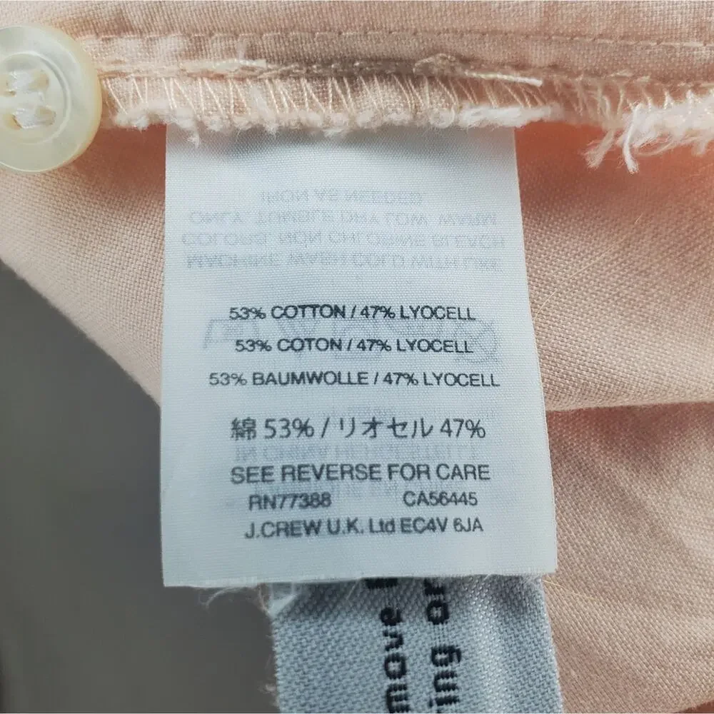 J.Crew Pink Tie Front Blouse XXS